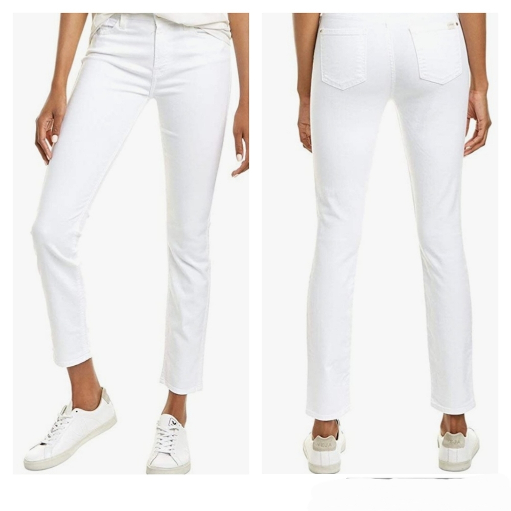 JEN7 by 7 For All Mankind White Denim Skinny Jean Jeans Size 6 NEW NWT